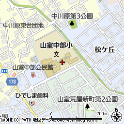 富山市立山室中部小学校周辺の地図