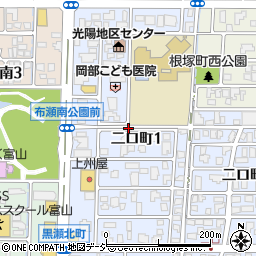 富山県富山市二口町1丁目周辺の地図