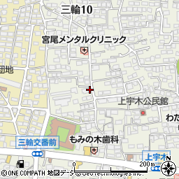 長野県長野市三輪10丁目周辺の地図