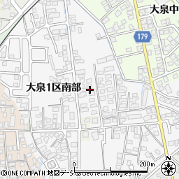 富山県富山市大泉１区南部周辺の地図