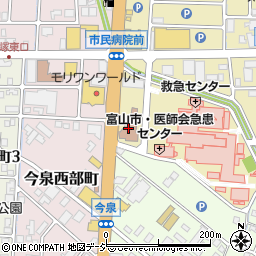 富山今泉郵便局周辺の地図