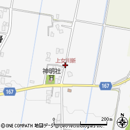 上女川新周辺の地図