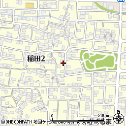 長野県長野市稲田周辺の地図