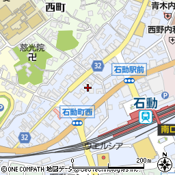 富山県小矢部市石動町周辺の地図