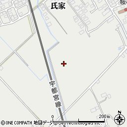 栃木県さくら市氏家周辺の地図
