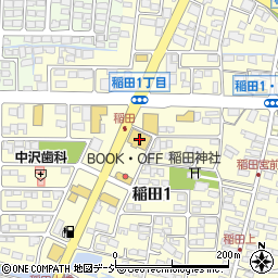 ダイソー長野稲田店周辺の地図