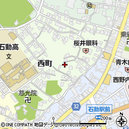 富山県小矢部市西町周辺の地図