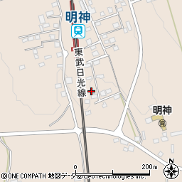 栃木県日光市明神878周辺の地図