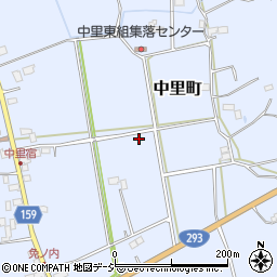 栃木県宇都宮市中里町周辺の地図