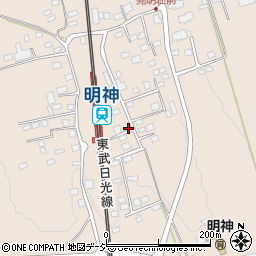 栃木県日光市明神878-12周辺の地図