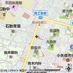 富山県小矢部市中央町周辺の地図