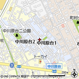富山県富山市中川原台1丁目周辺の地図