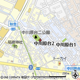 中川原台公民館周辺の地図
