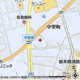 栃木県宇都宮市中里町281周辺の地図