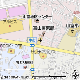 ヌノヤ超寝具店富山山室店周辺の地図