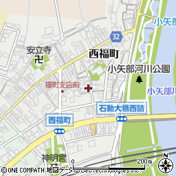 富山県小矢部市西福町周辺の地図