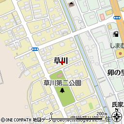 栃木県さくら市草川53周辺の地図
