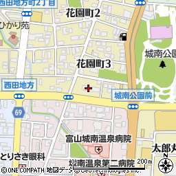 神癒ビリケン倶楽部富山店周辺の地図