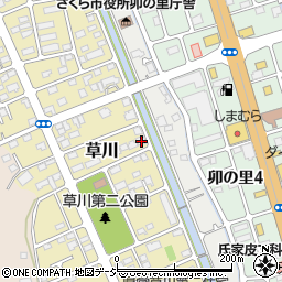 栃木県さくら市草川53-10周辺の地図