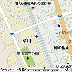 栃木県さくら市草川53-11周辺の地図