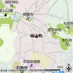 富山県小矢部市城山町周辺の地図