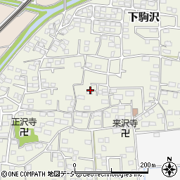 長野県長野市下駒沢周辺の地図
