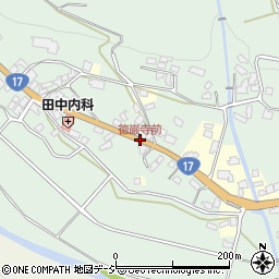 徳巌寺前周辺の地図