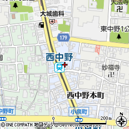 富山県富山市西中野本町5周辺の地図