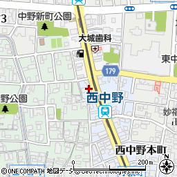 富山県富山市西中野本町1周辺の地図