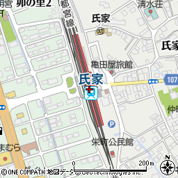 氏家駅周辺の地図