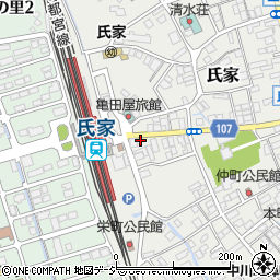 栃木県さくら市氏家1855周辺の地図