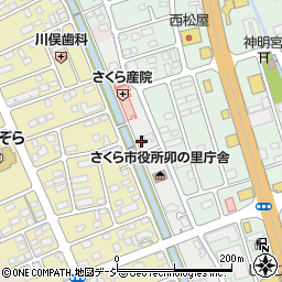 栃木県さくら市氏家2156周辺の地図