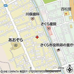 栃木県さくら市草川41-2周辺の地図