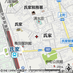 栃木県さくら市氏家2365周辺の地図
