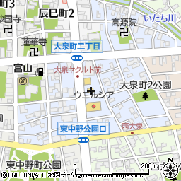 ローソン富山大泉店周辺の地図
