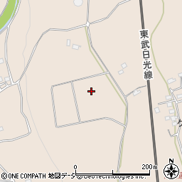 栃木県日光市明神周辺の地図