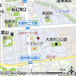 富山県富山市大泉町周辺の地図