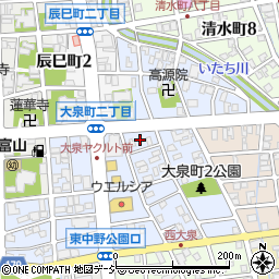 富山県富山市大泉町2丁目7周辺の地図