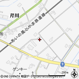 富山県小矢部市芹川周辺の地図