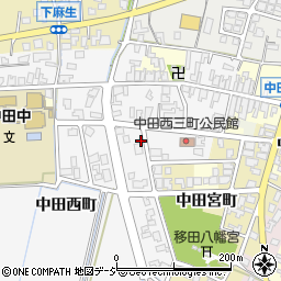 富山県高岡市中田西町1350周辺の地図