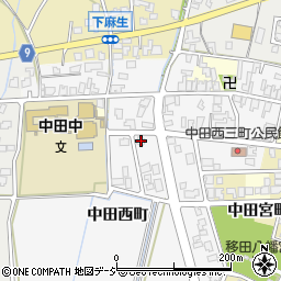 富山県高岡市中田西町1231周辺の地図