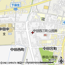 富山県高岡市中田西町1334周辺の地図