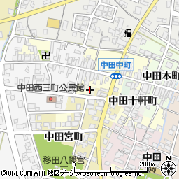 富山県高岡市中田西中町周辺の地図
