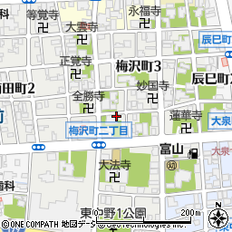 富山県富山市梅沢町周辺の地図