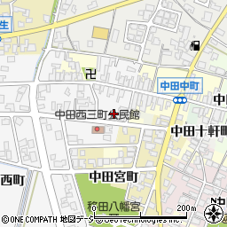 富山県高岡市中田西町1268周辺の地図