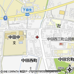 富山県高岡市中田西町1205周辺の地図