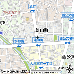 雄山町周辺の地図