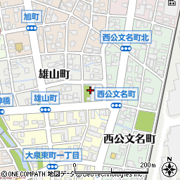 雄山町公園周辺の地図