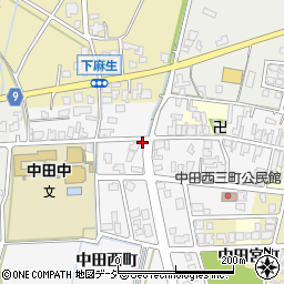 富山県高岡市中田西町周辺の地図