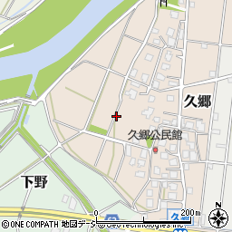 富山県富山市久郷周辺の地図